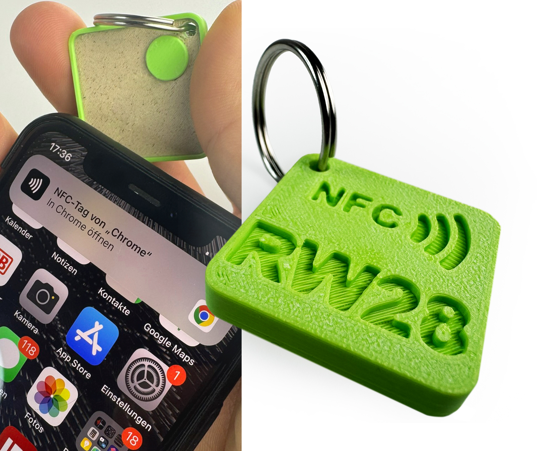 NFC Keychain Schlüsselanhänger 3d druck
